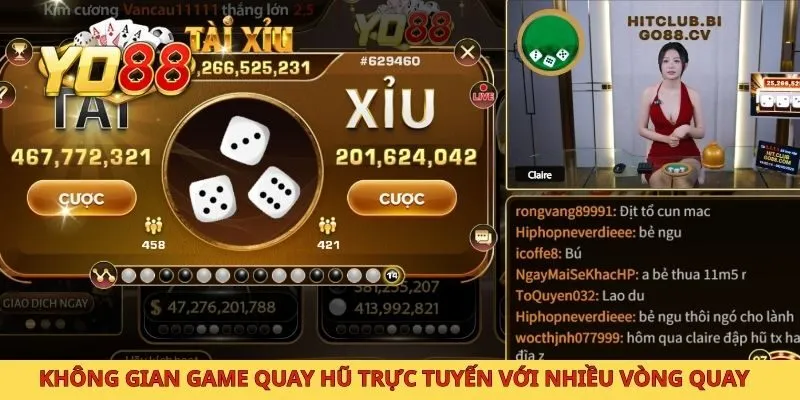 Không gian game quay hũ trực tuyến với nhiều vòng quay